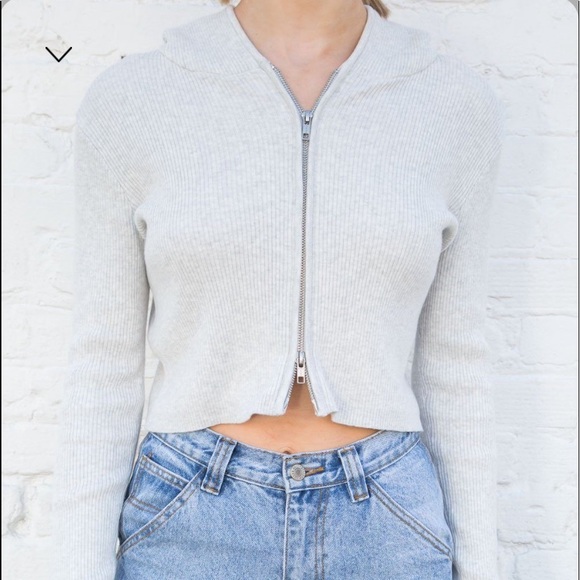 Brandy Melville Tops - Brandy Melville Arden Crop Hoodie